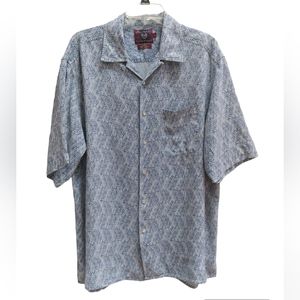 Bryon Nelson Shirt Mens Size L Eleventh Straight Silk Short Sleeve Button